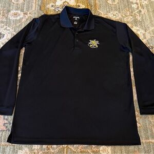 Wichita State Shockers Antigua LS Polo Shirt‎ Size Large Black